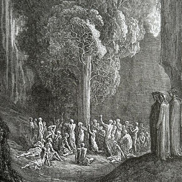 Dore, Tree, Seventh Circle, Divine Comedy, Engraving, Art Print, ~ 250803-WH 705 - Picture 1 of 4